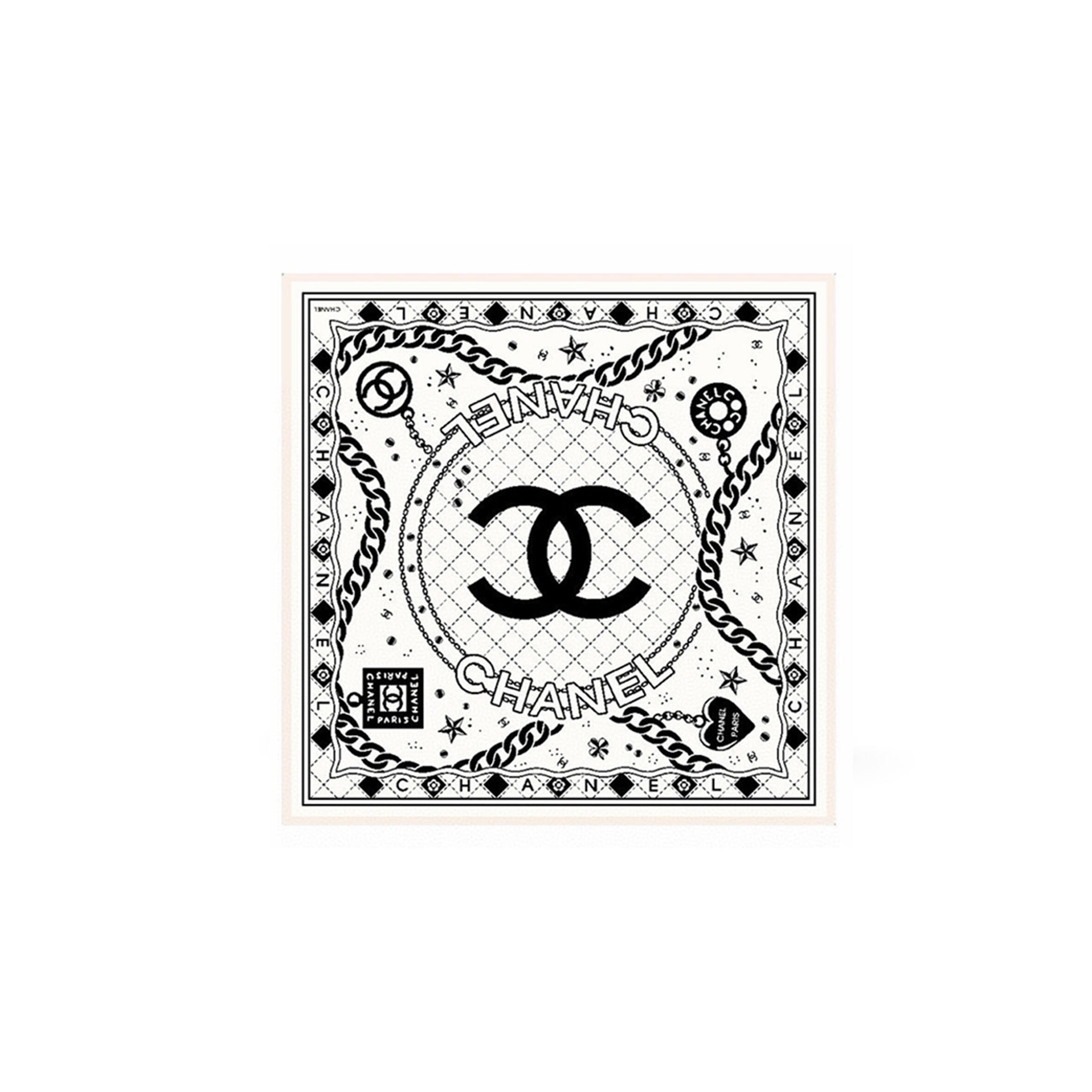 CHANEL CHIFFON SQUARE SCARF (110*110cm) 
